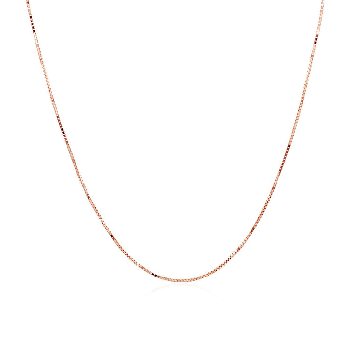 14k roségouden klassieke boxketting 0,60 mm