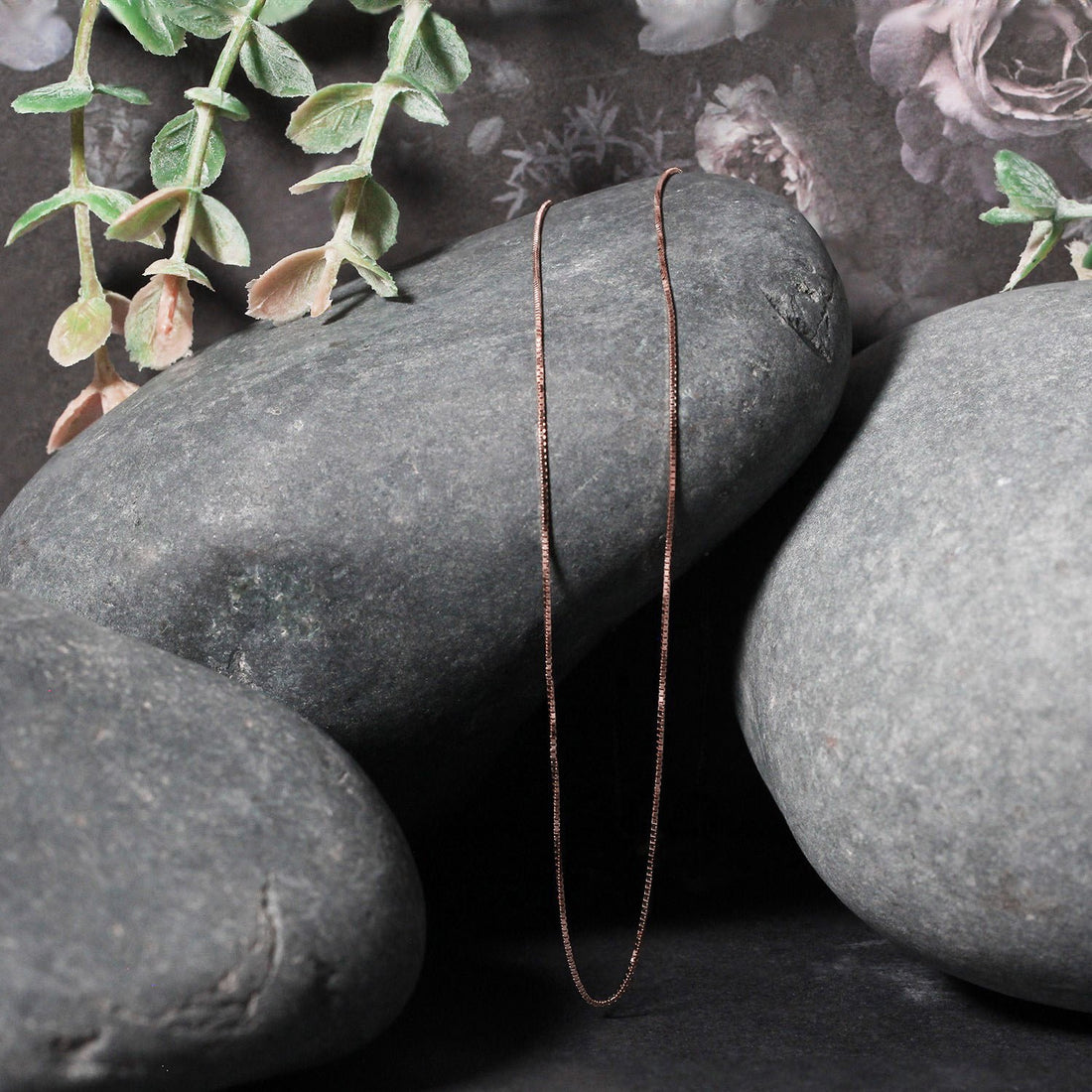 14k roségouden klassieke boxketting 0,60 mm