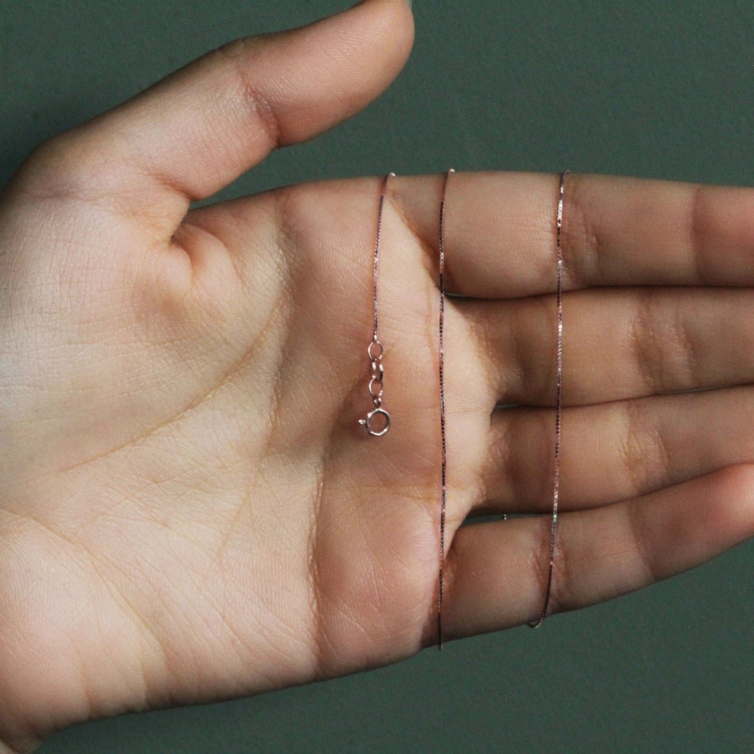 14k roségouden klassieke boxketting 0,60 mm