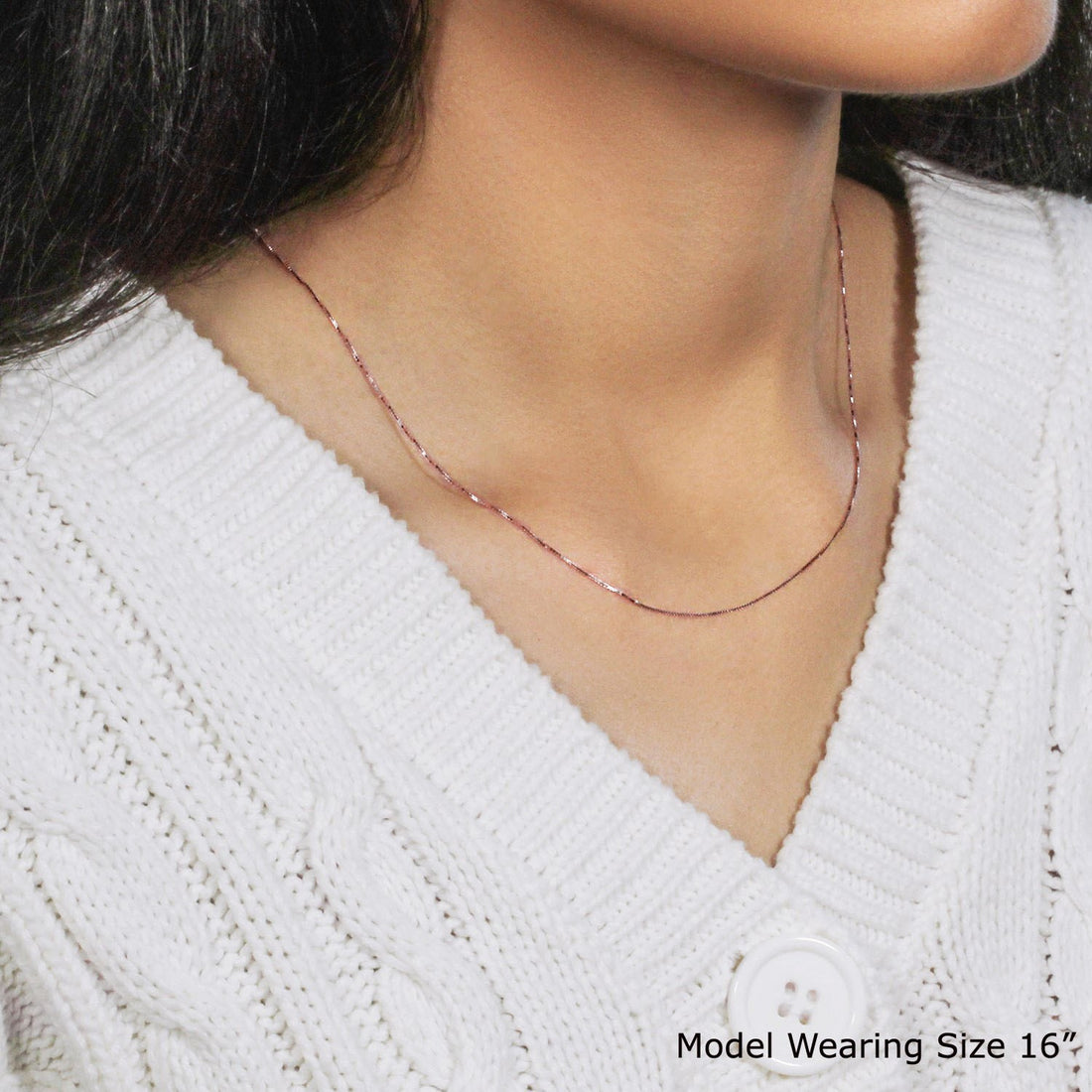 14k roségouden klassieke boxketting 0,60 mm