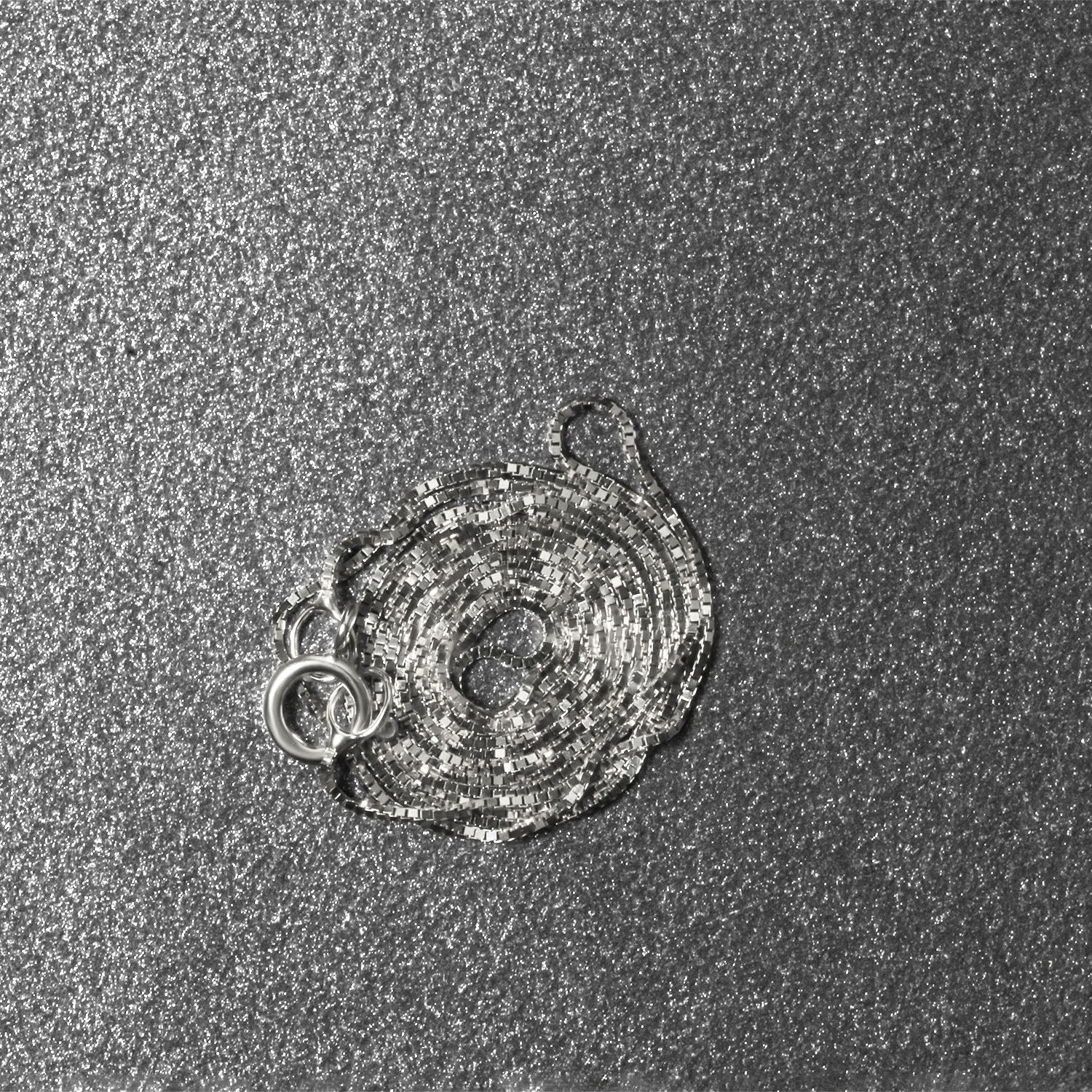 14k witgouden klassieke boxketting (0,45 mm)