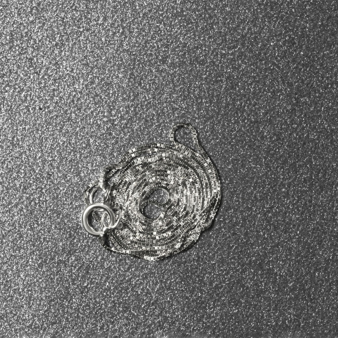 14k witgouden klassieke boxketting (0,45 mm)