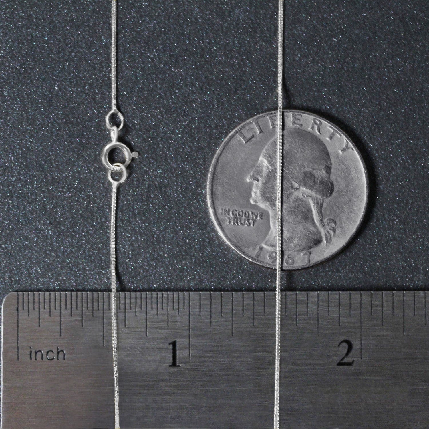 14k witgouden klassieke boxketting (0,45 mm)