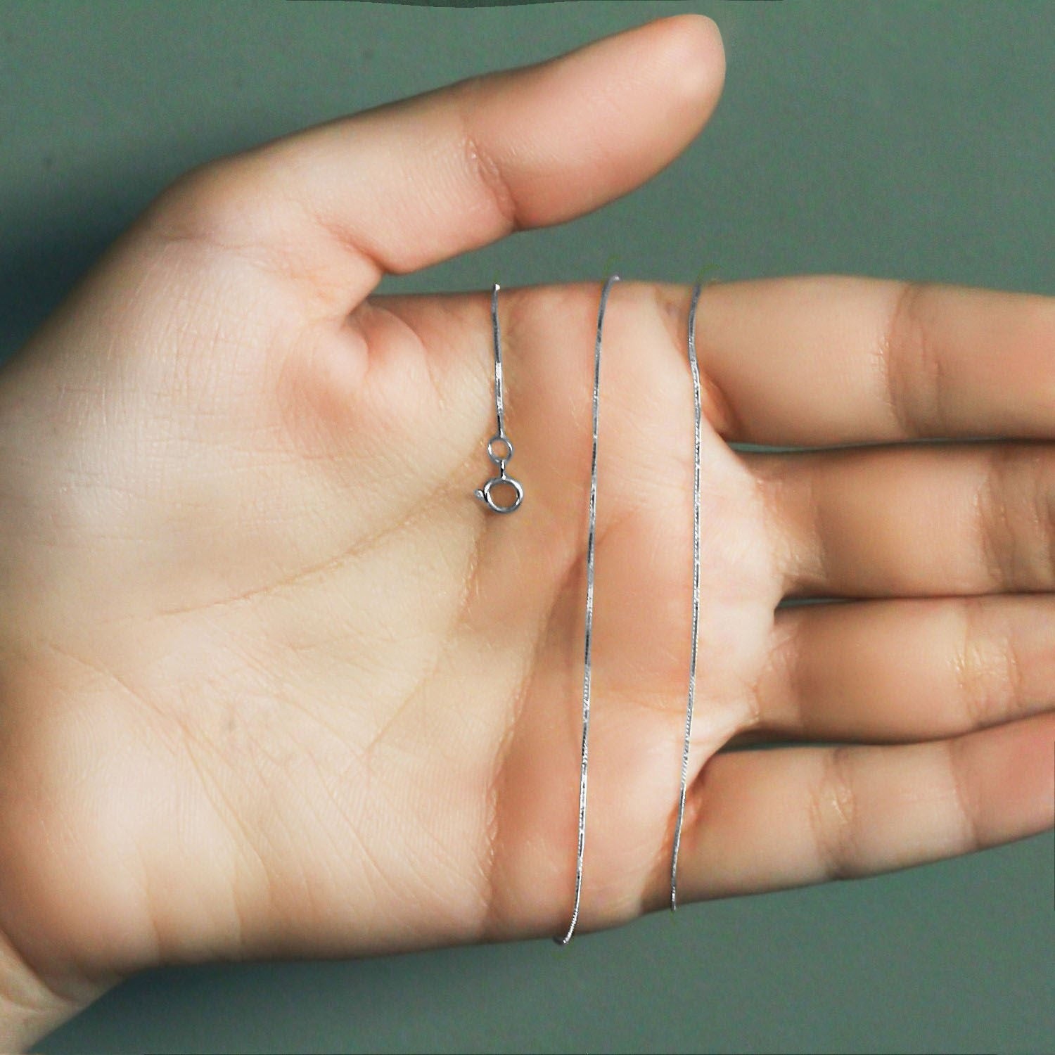 14k witgouden klassieke boxketting (0,45 mm)