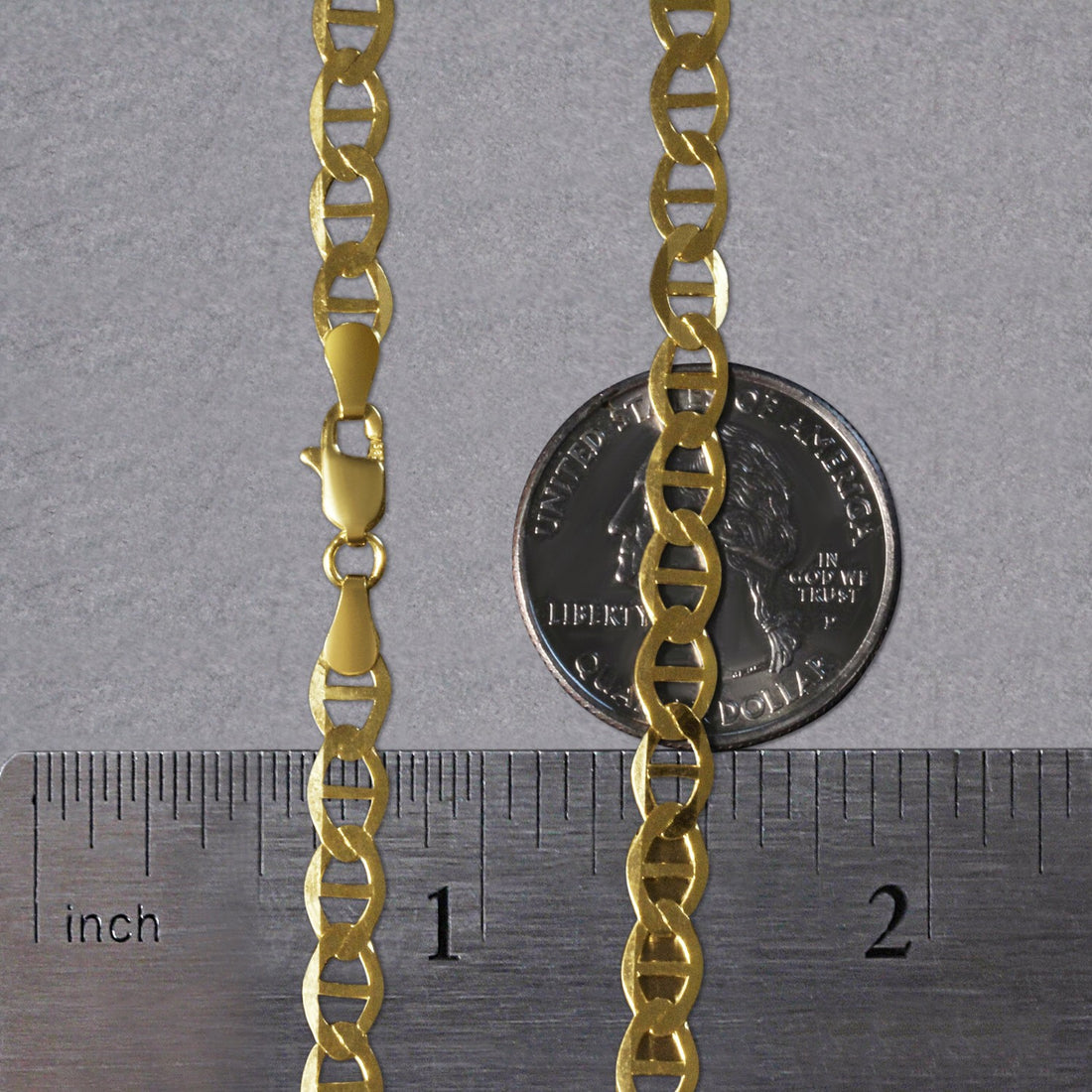 10k geelgouden Mariner-schakelketting (5,10 mm)