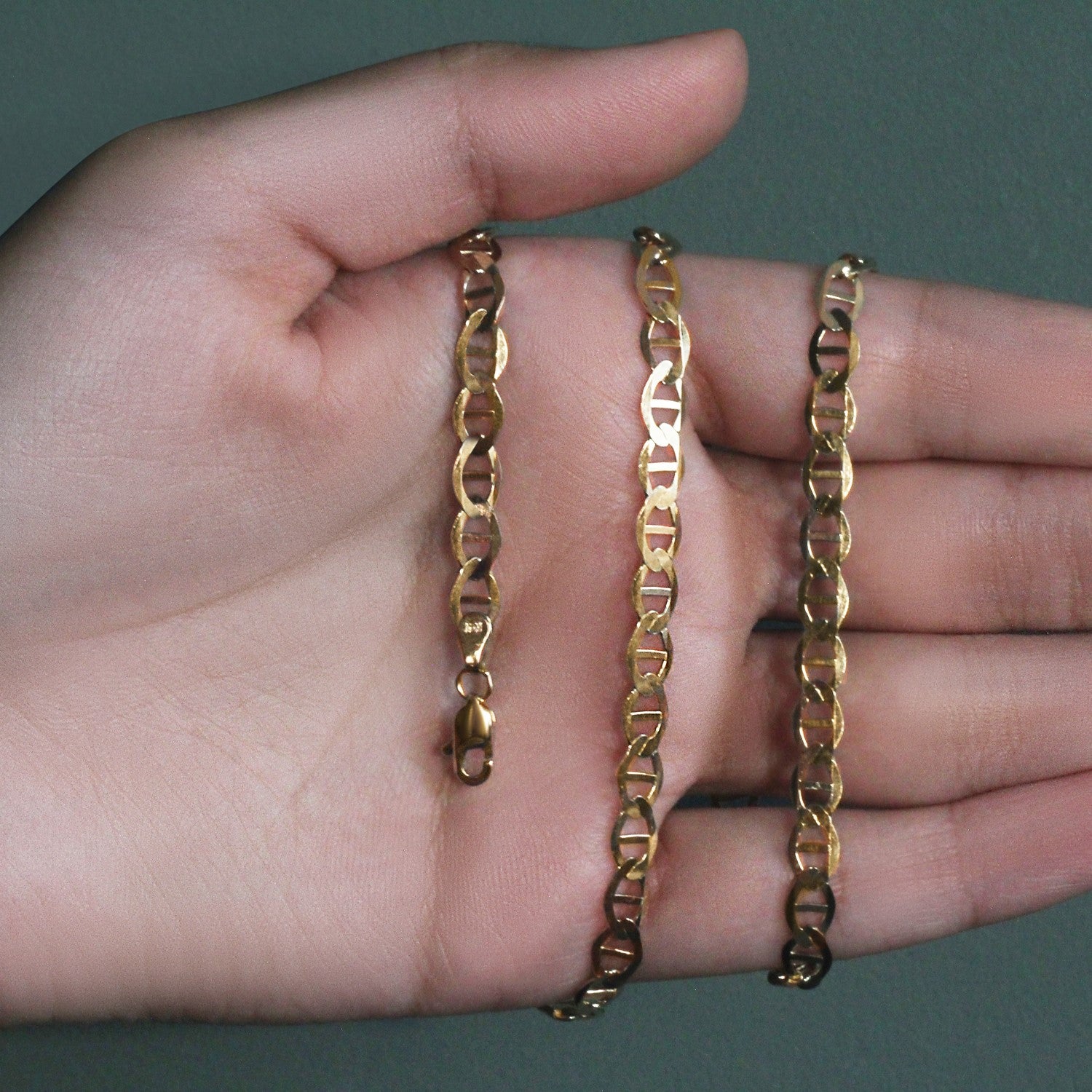 10k geelgouden Mariner-schakelketting (5,10 mm)