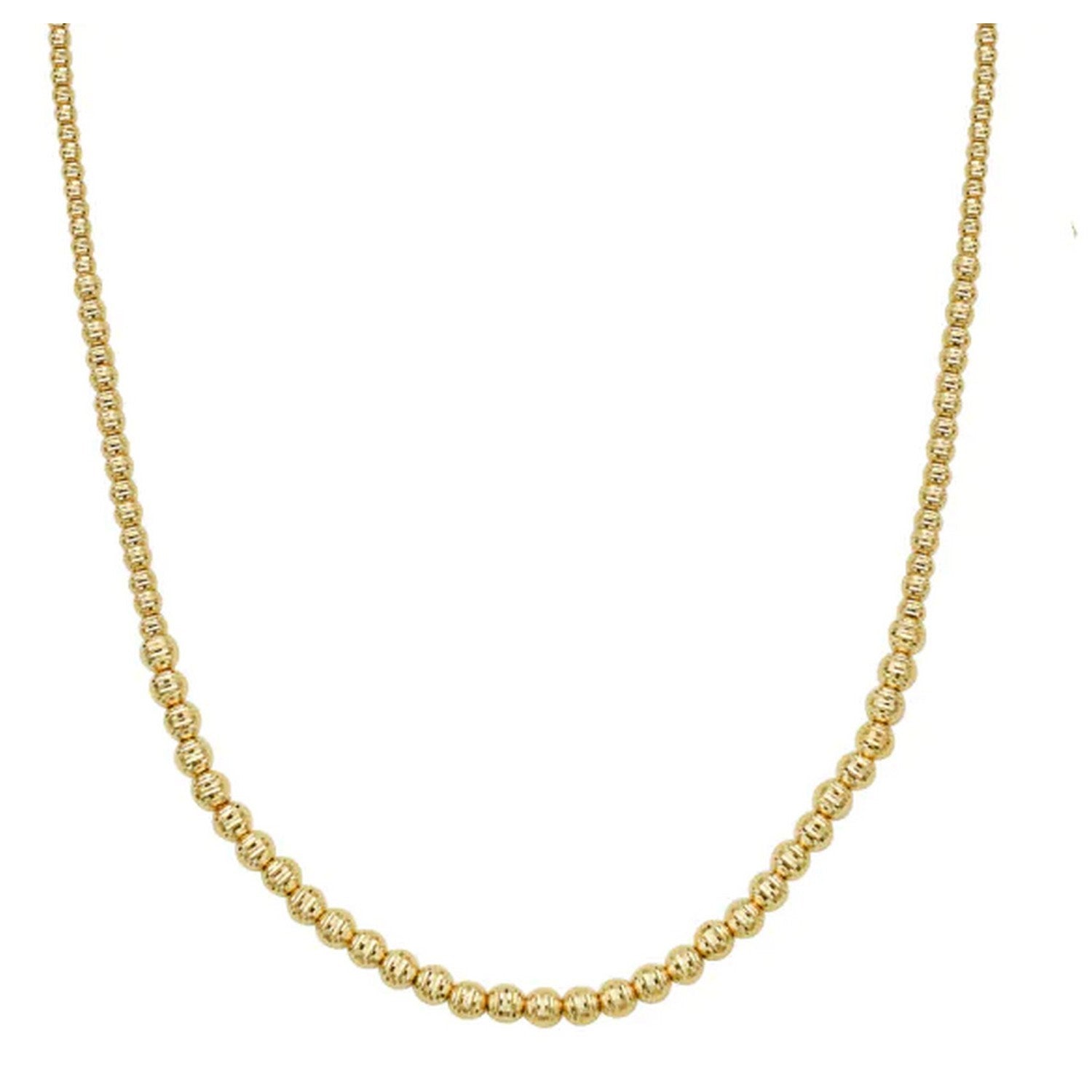 Collier de perles dégradées en or jaune 14 carats