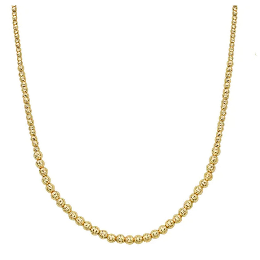 Collier de perles dégradées en or jaune 14 carats