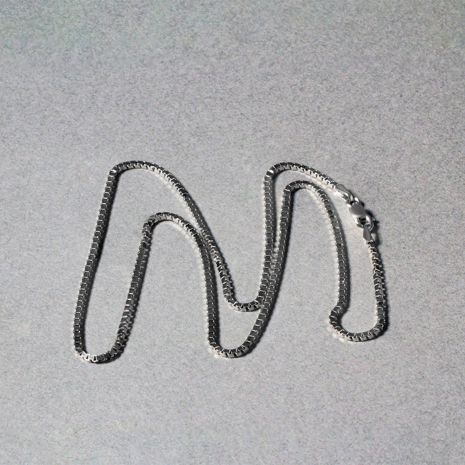 14k witgouden klassieke boxketting (1,4 mm)