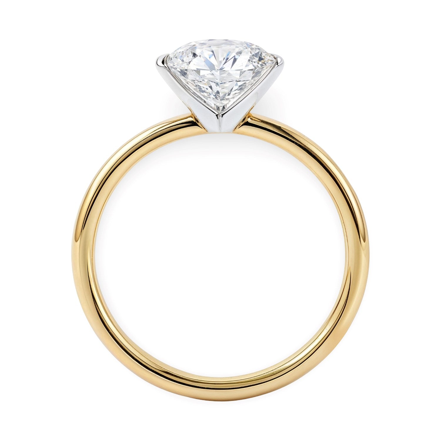 1 1/2 Carat Round Lab Grown IGI G/VS1 Diamond Solitaire Ring in 10K Yellow Gold