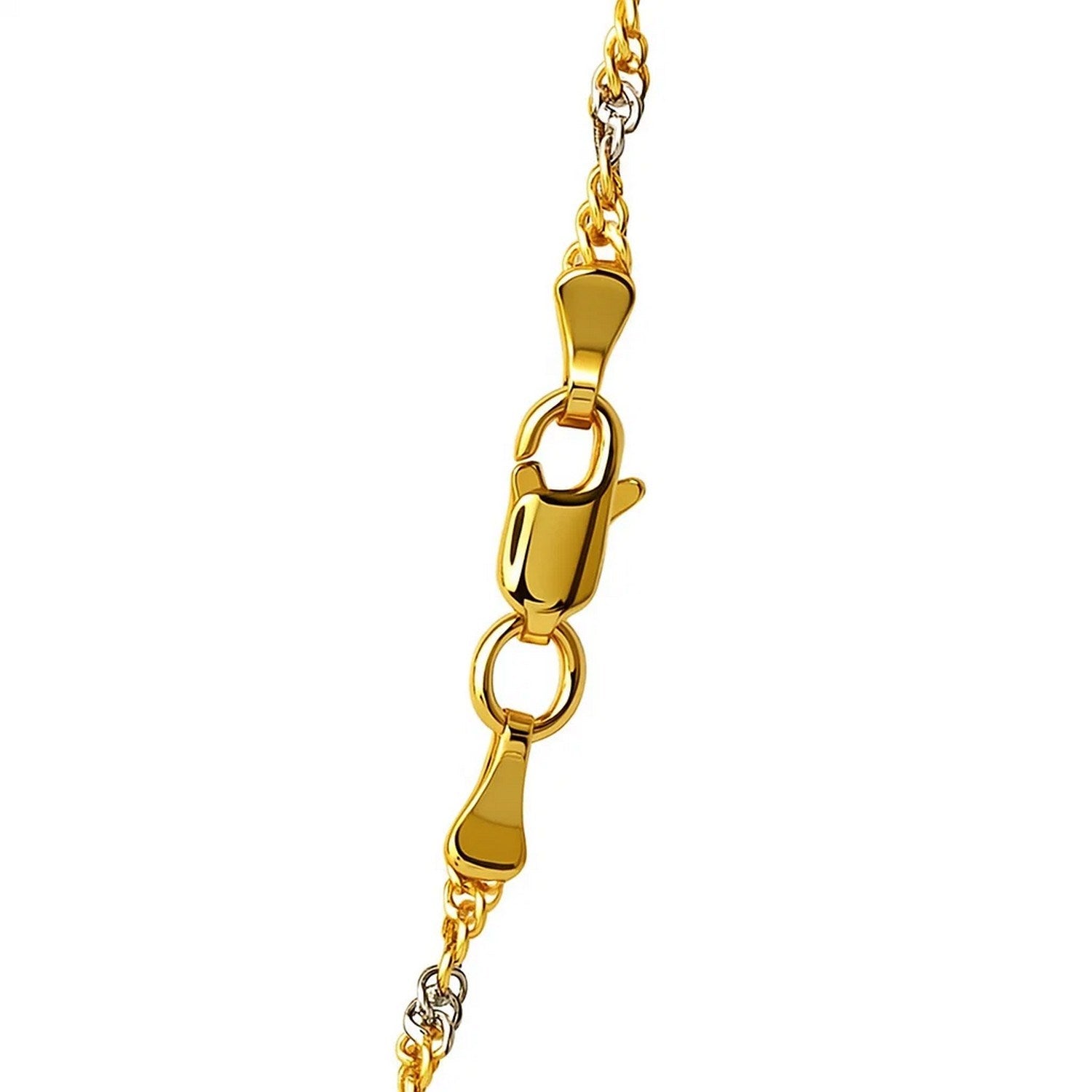 14k tweekleurige gouden Singapore-ketting (2,50 mm)