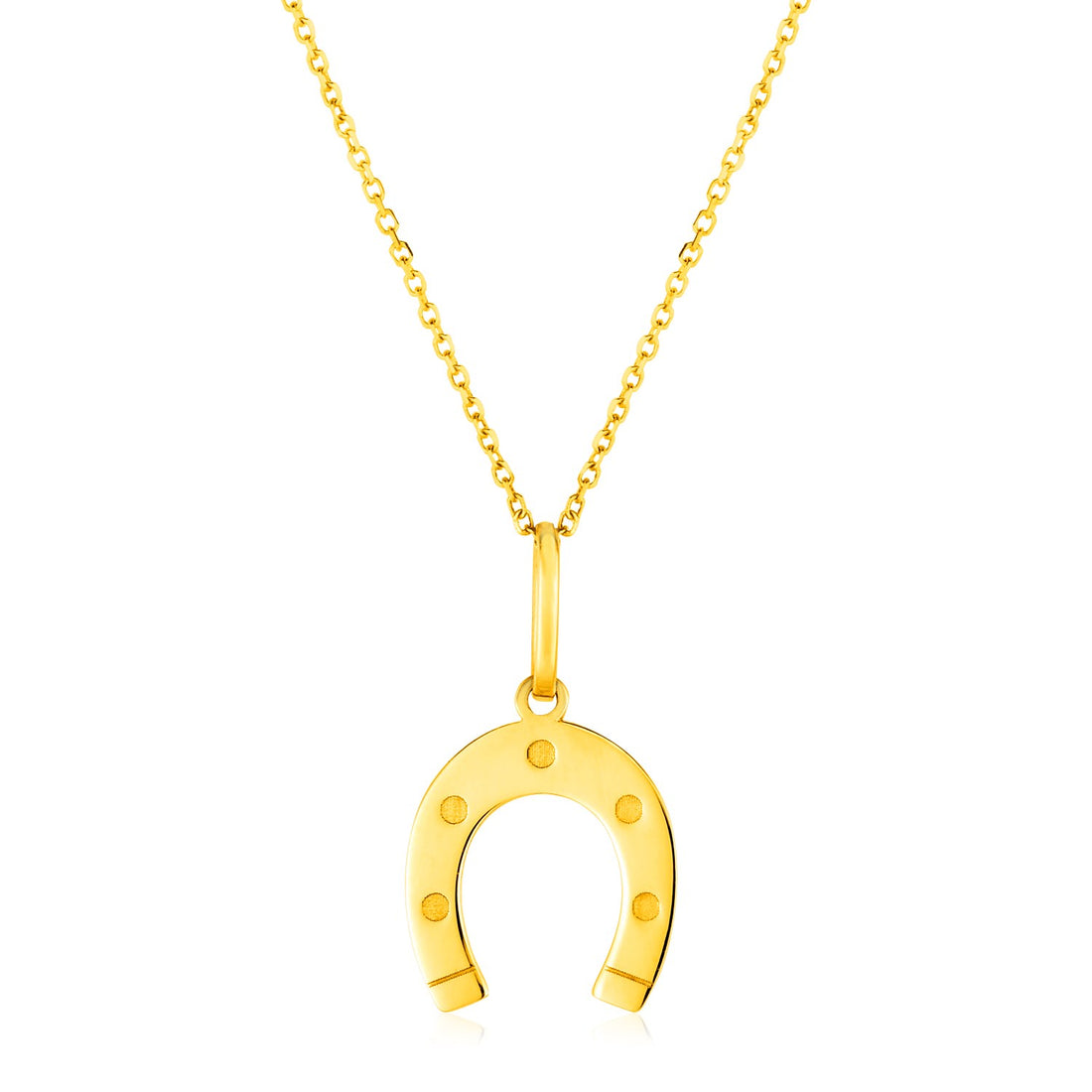 Collier en or jaune 14 carats avec fer à cheval