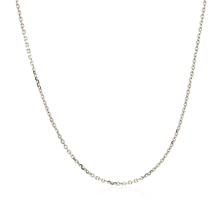 14k witgouden kabelschakelketting met diamantslijpsel (1,10 mm)
