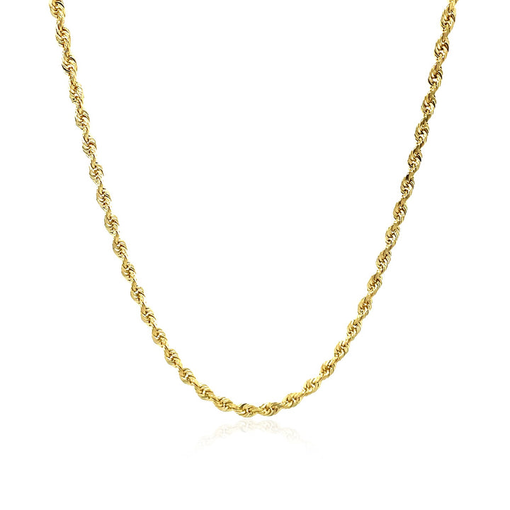 10k geelgouden ketting met massief diamantgeslepen ketting (2,50 mm)