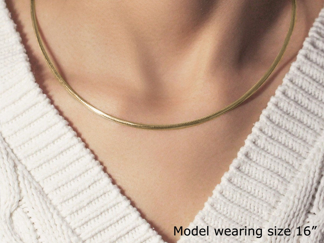 14k geelgouden klassieke Omega-stijl ketting (2,00 mm)