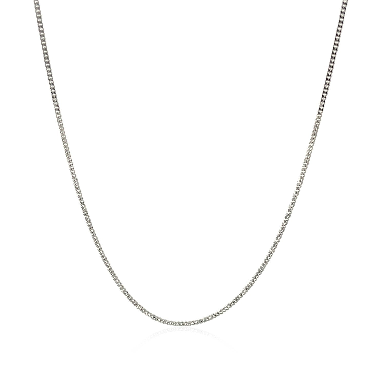 14k witgouden gourmette ketting 1,0 mm (1,00 mm)