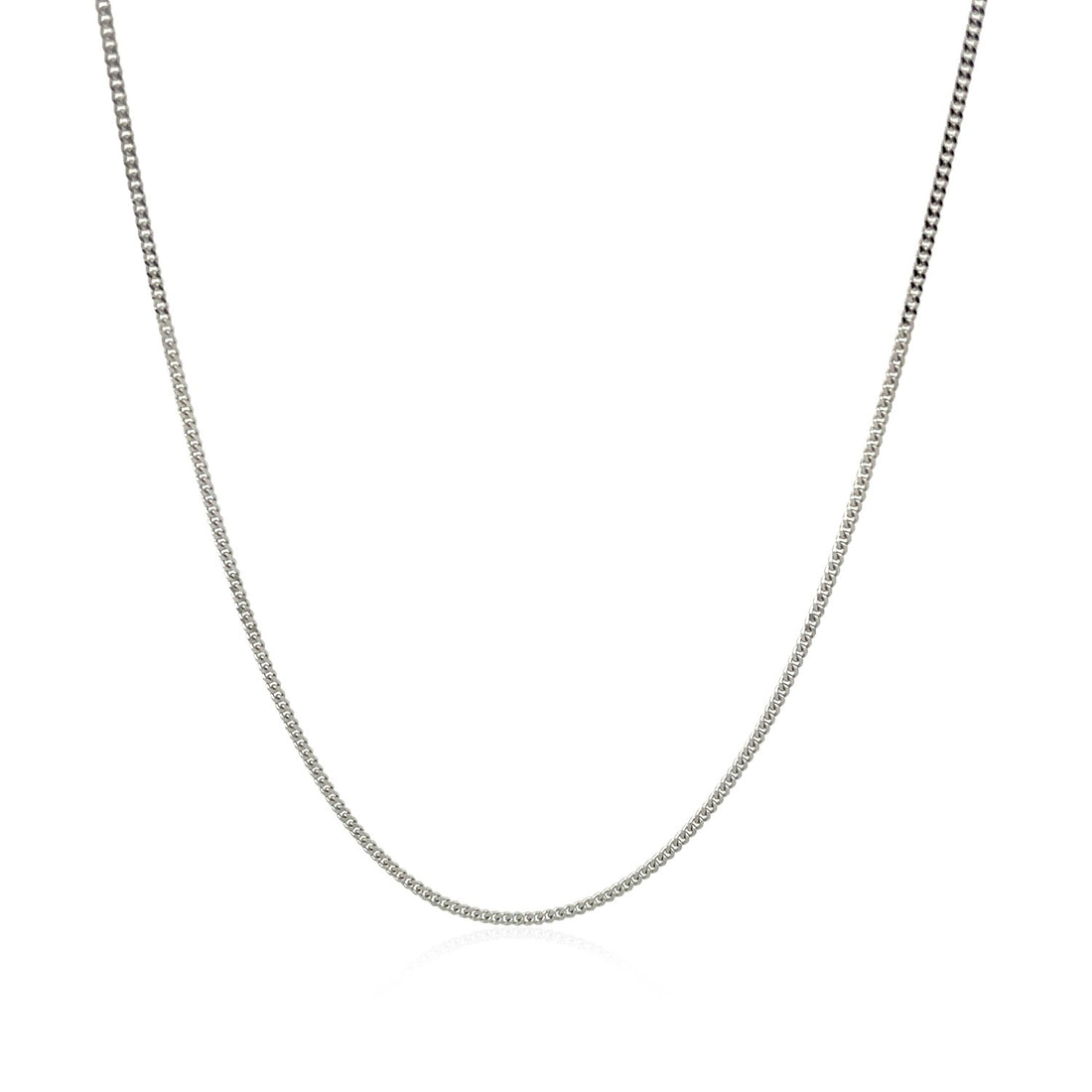 14k witgouden gourmette ketting 1,0 mm (1,00 mm)