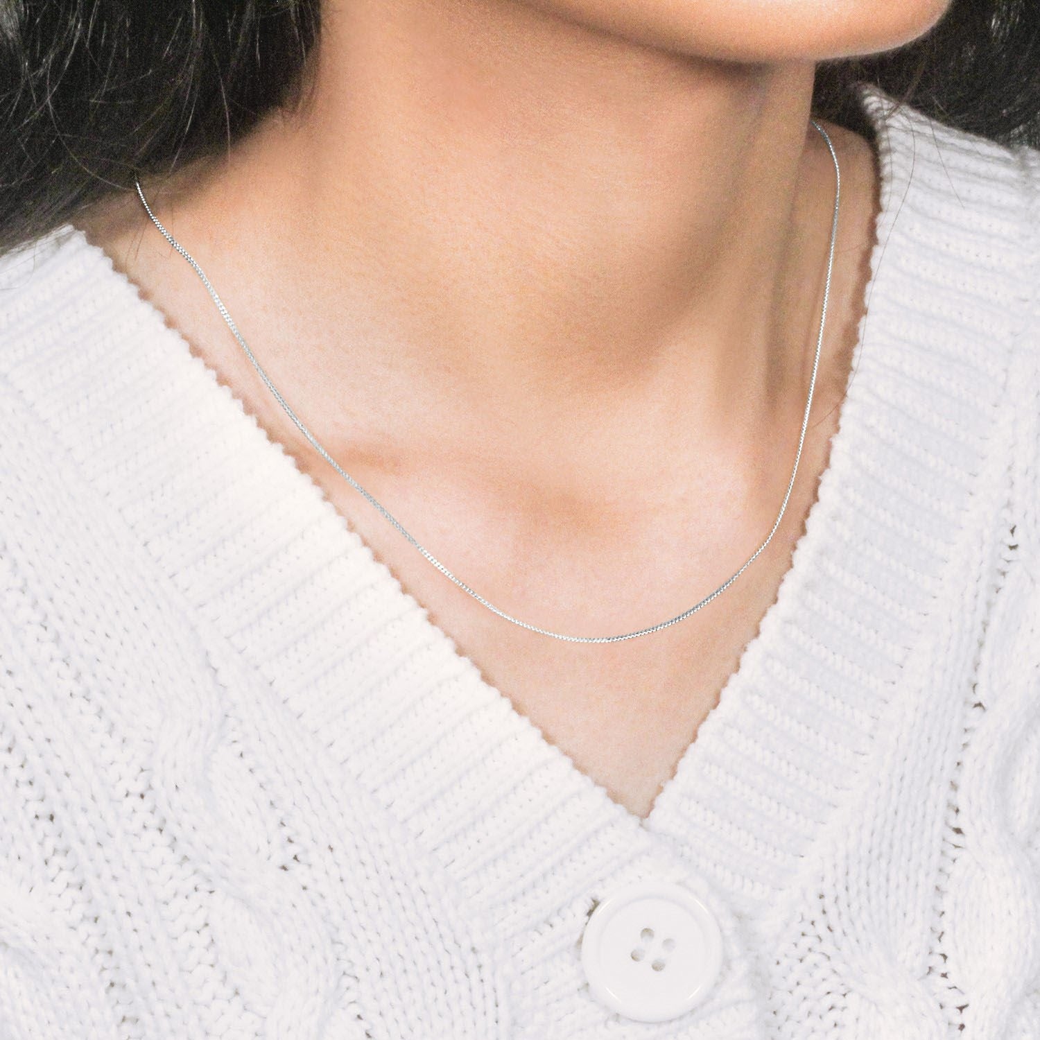 14k witgouden gourmette ketting 1,0 mm (1,00 mm)