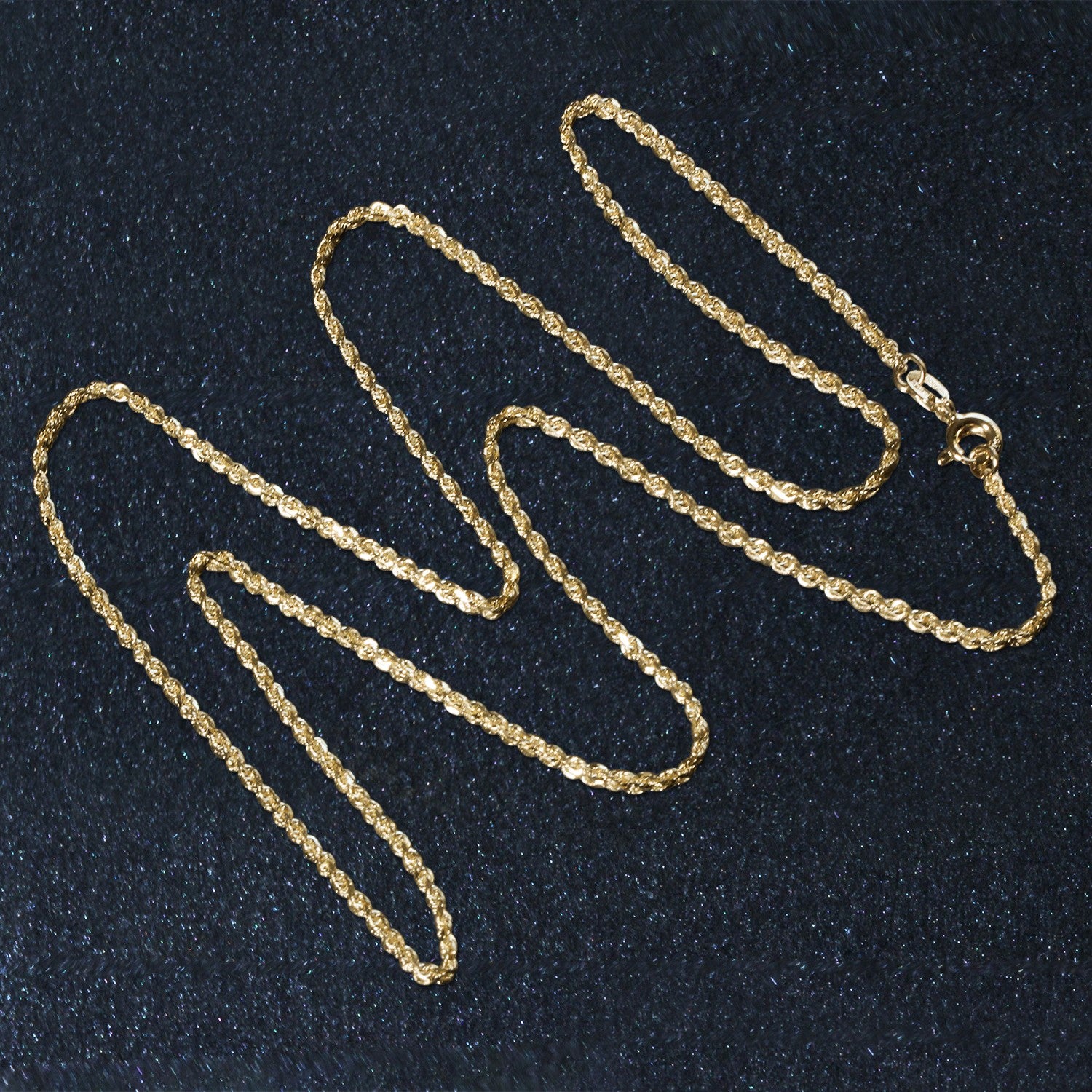 10k geelgouden ketting met massief diamantgeslepen ketting (1,40 mm)