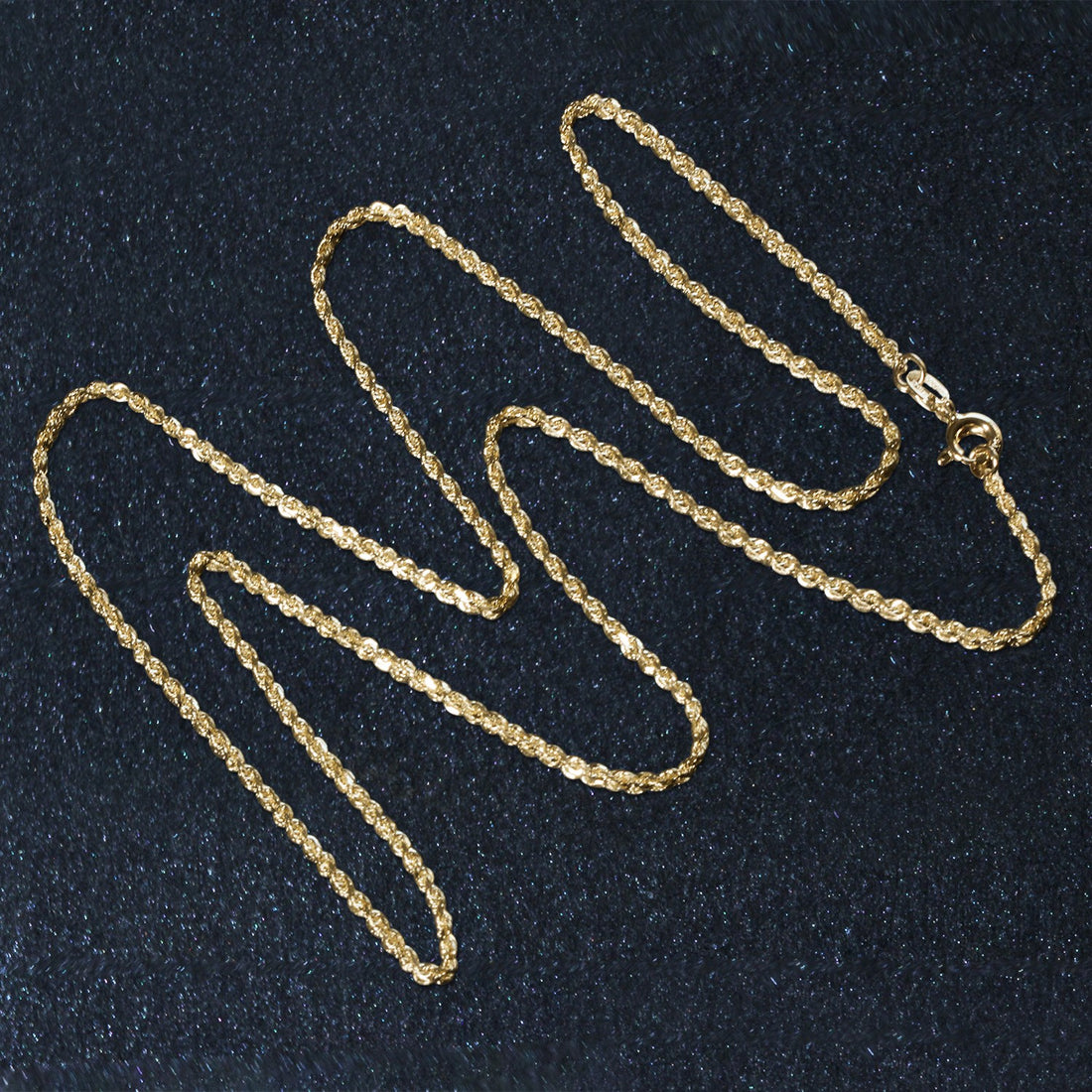 10k geelgouden ketting met massief diamantgeslepen ketting (1,40 mm)