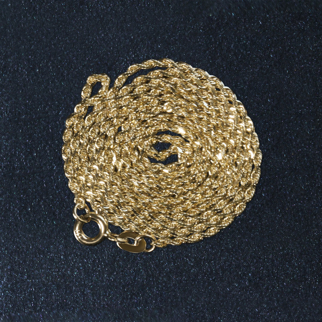 10k geelgouden ketting met massief diamantgeslepen ketting (1,40 mm)