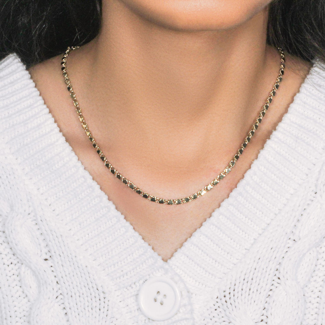 14k Yellow Gold Heart Chain (3.20 mm)