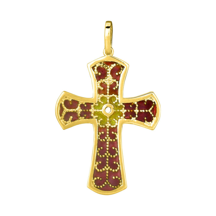 Pendentif Croix-Rouge en or jaune 14 carats