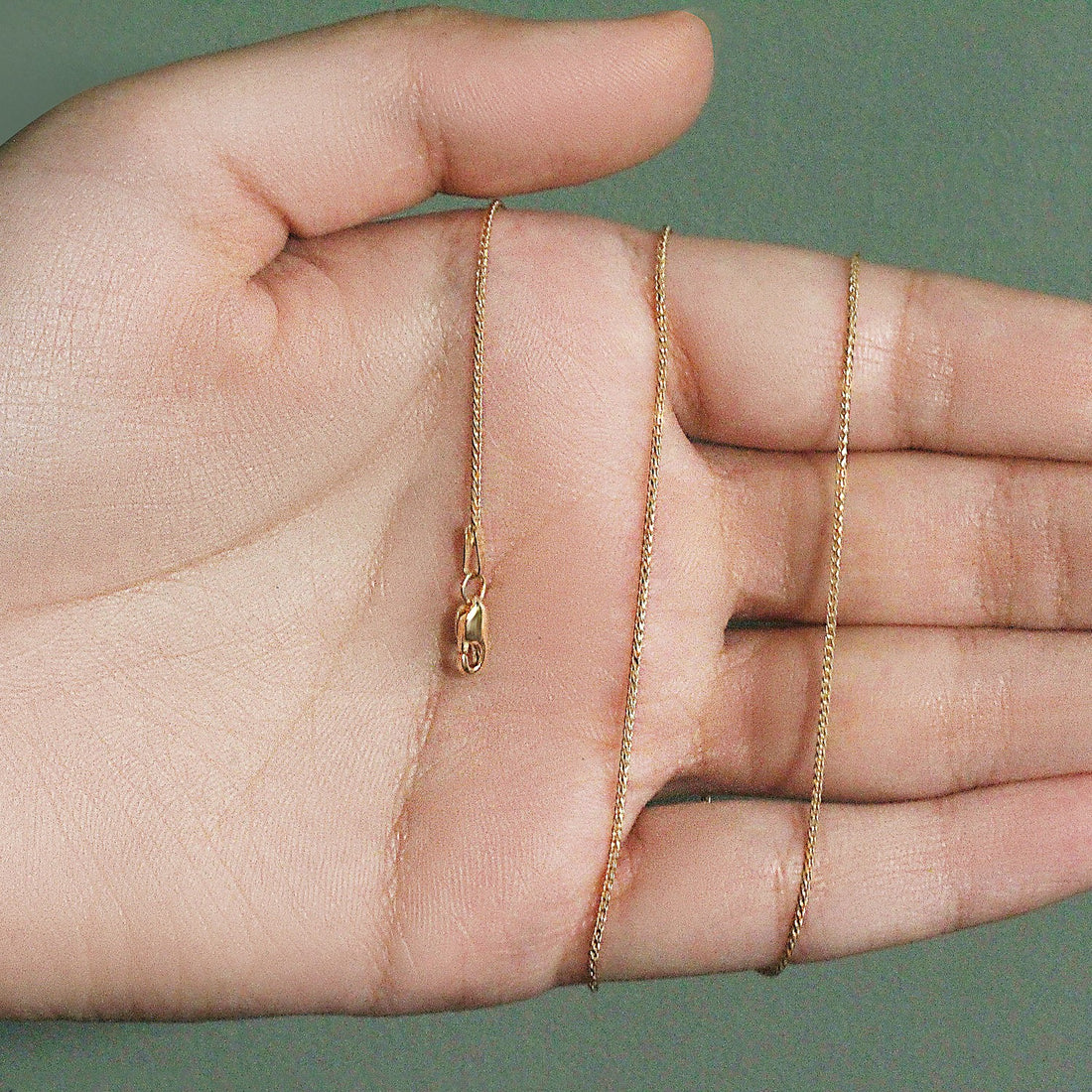 14k Yellow Gold Diamond Cut Round Wheat Chain (1.00 mm)