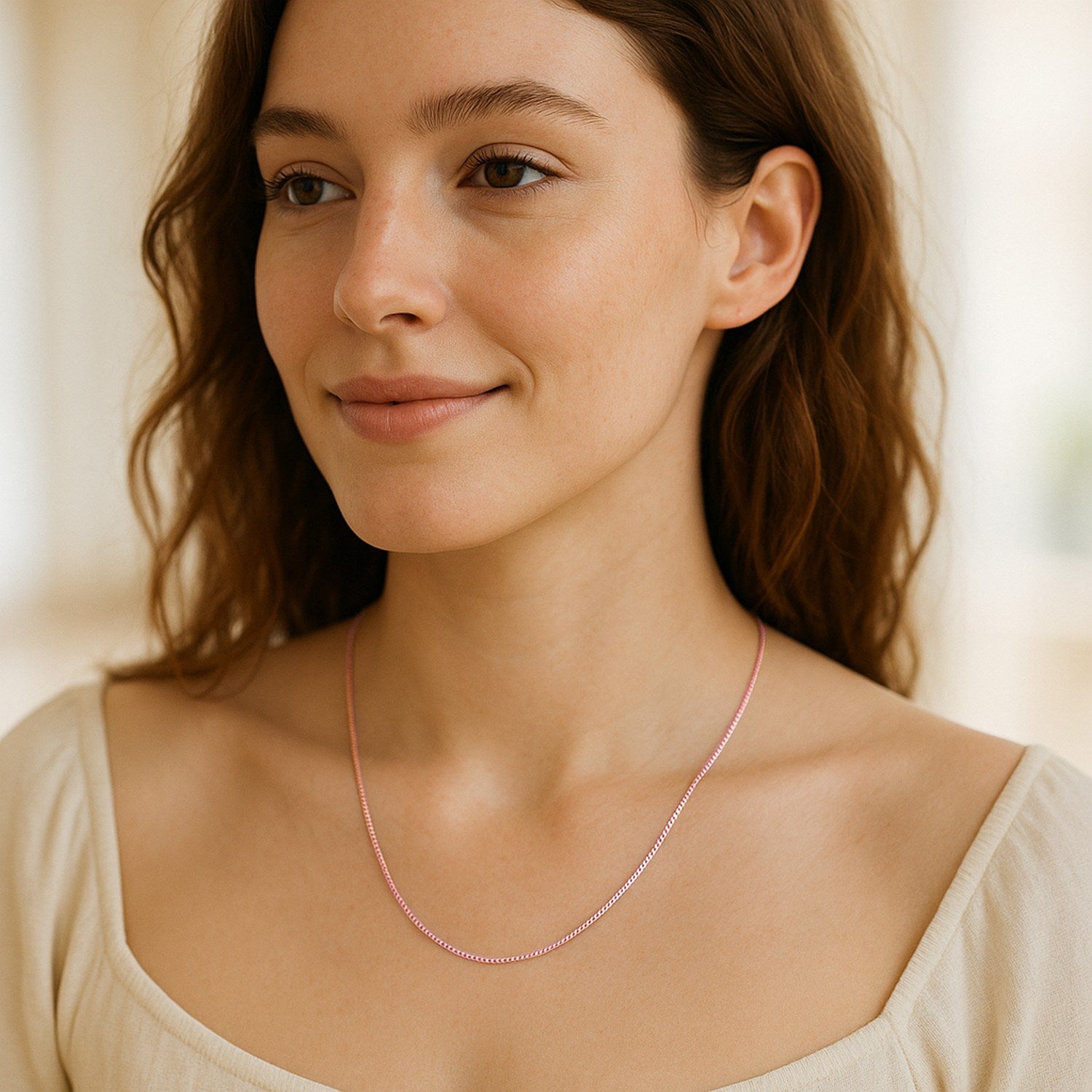 14k Rose Gold Classic Box Chain (0.73 mm)