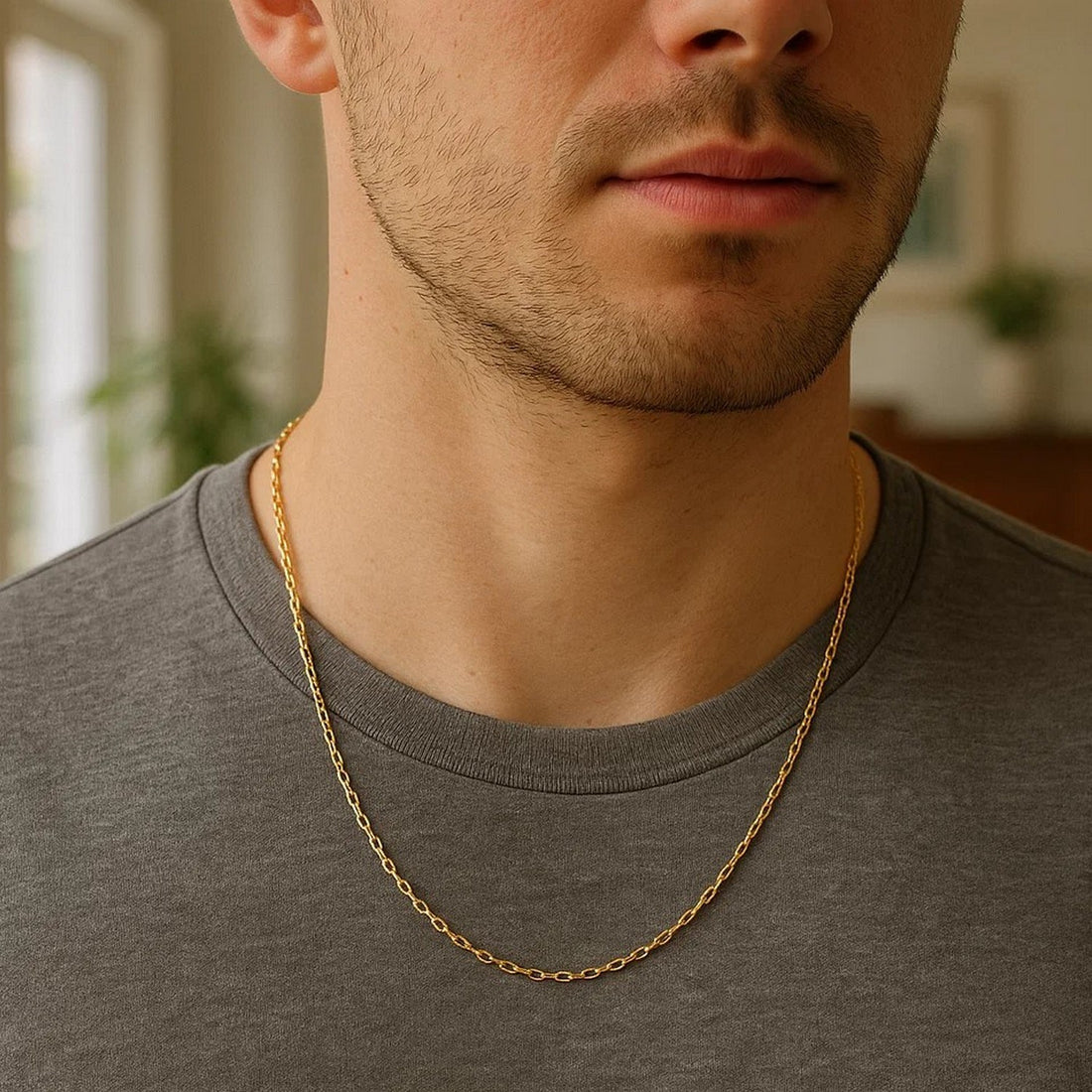 14k geelgouden kabelschakelketting met diamantslijpsel (1,30 mm)