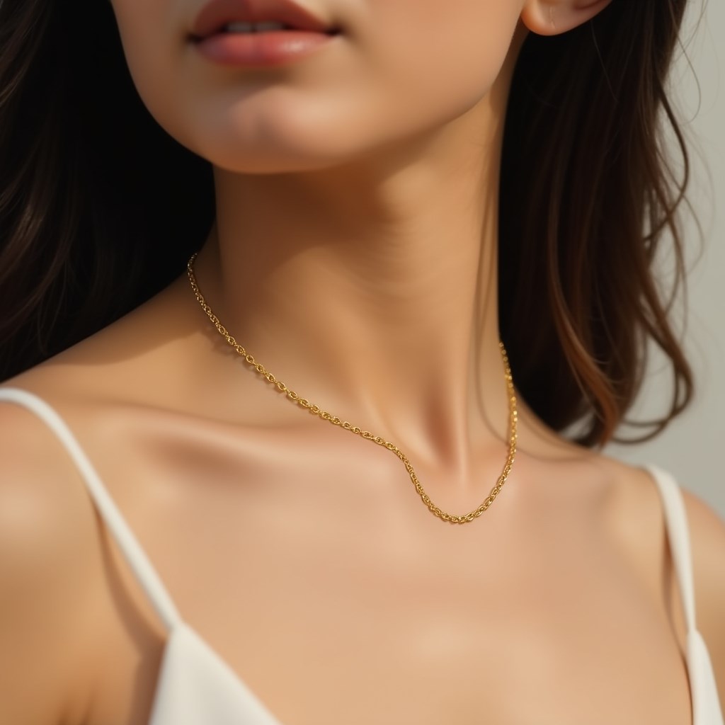 14k geelgouden kabelschakelketting met diamantslijpsel (1,30 mm)