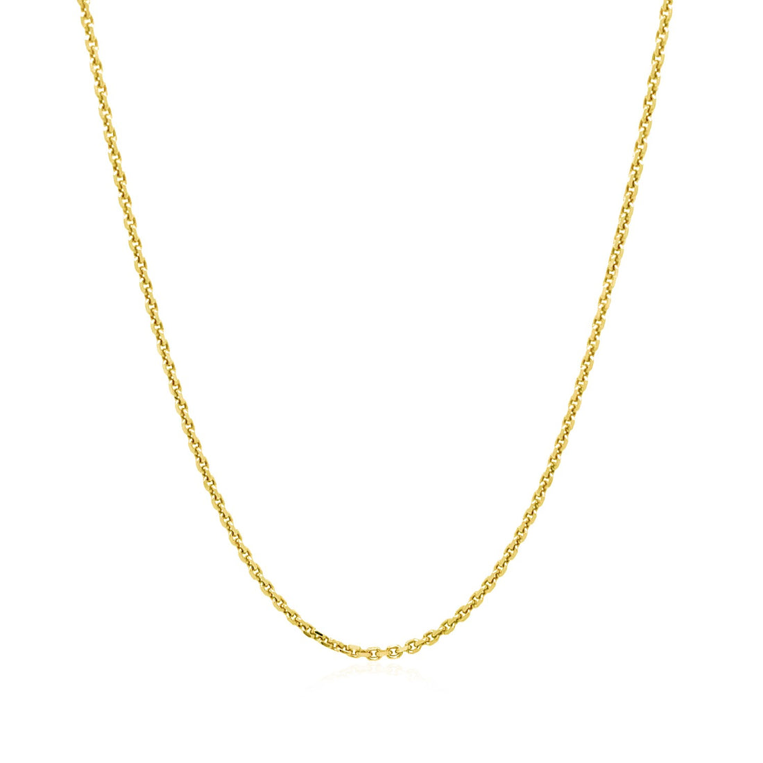 14k geelgouden kabelschakelketting met diamantslijpsel (1,30 mm)