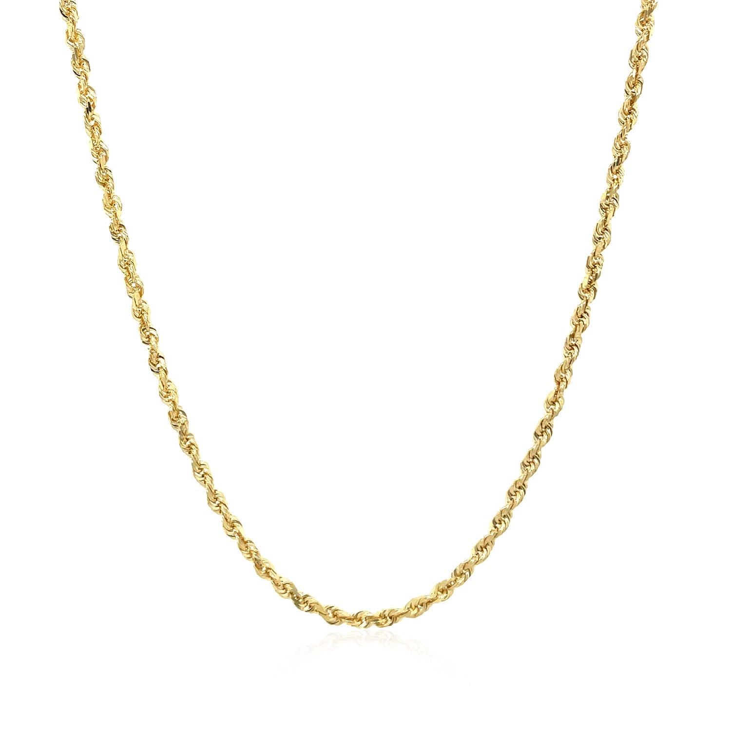 10k geelgouden ketting met massief diamantgeslepen ketting (1,80 mm)