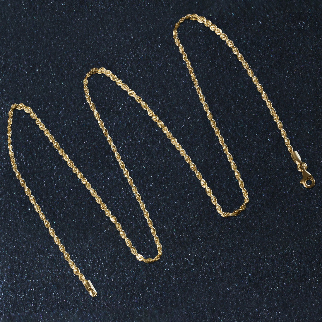 10k geelgouden ketting met massief diamantgeslepen ketting (1,80 mm)