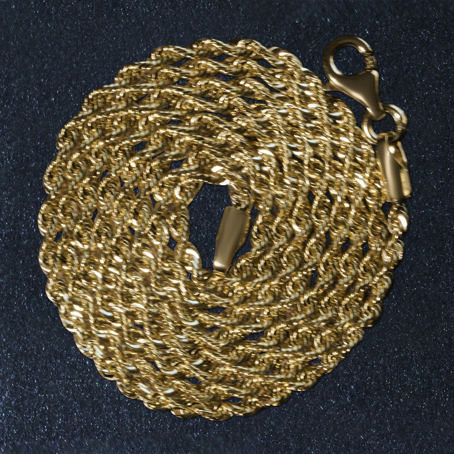 10k geelgouden ketting met massief diamantgeslepen ketting (1,80 mm)