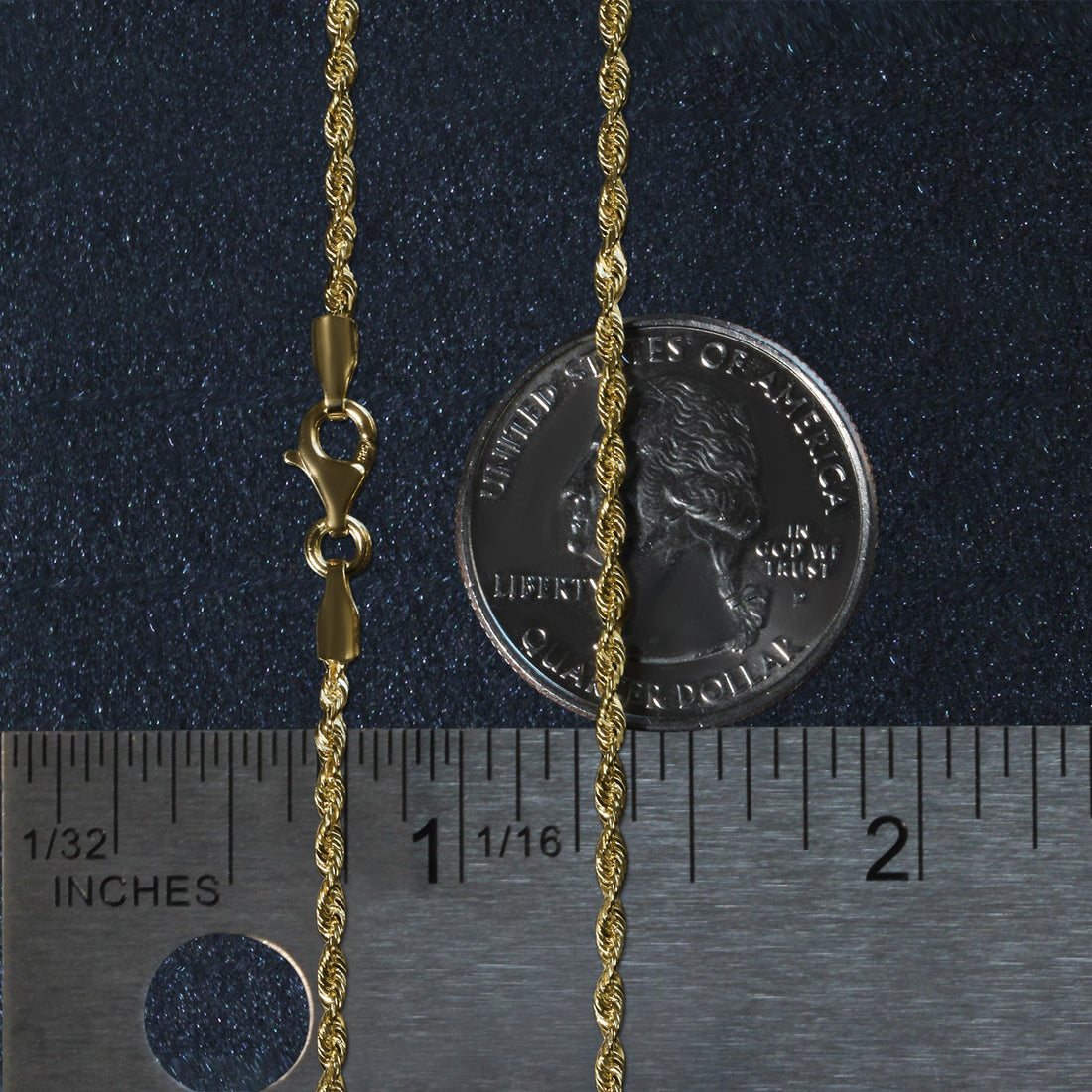 10k geelgouden ketting met massief diamantgeslepen ketting (1,80 mm)