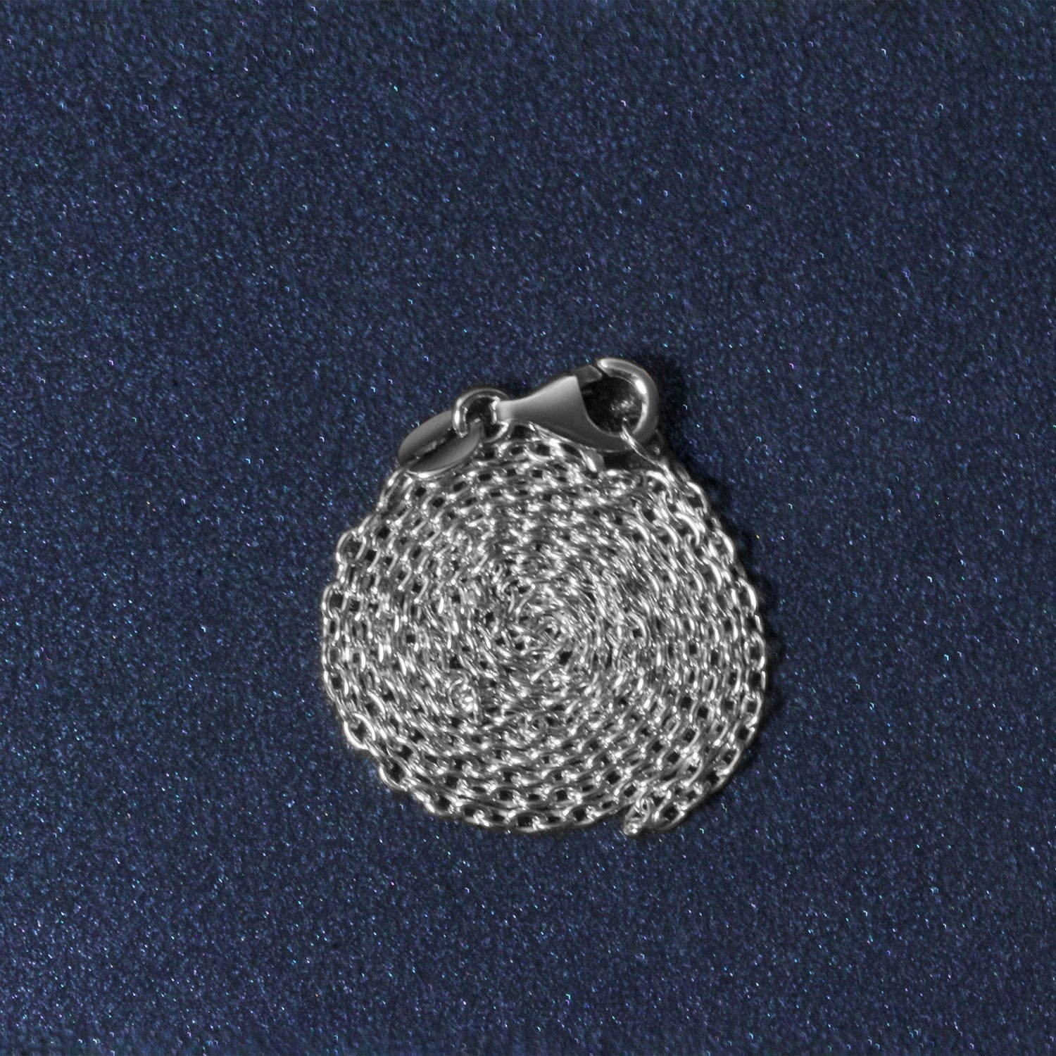 14k witgouden ovale kabelschakelketting (1,50 mm)