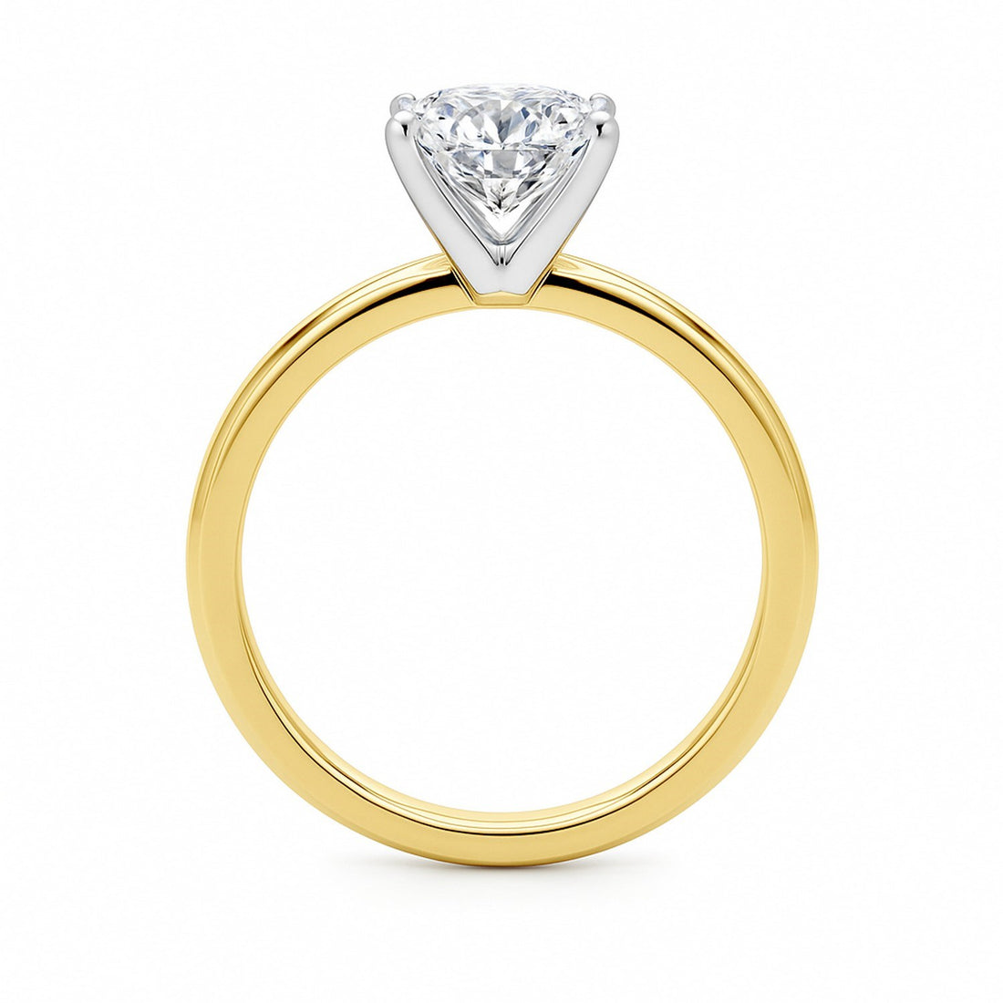 1.50Ct Cushion Lab Grown IGI G/VS1 Diamond Ring in 10K Yellow Gold