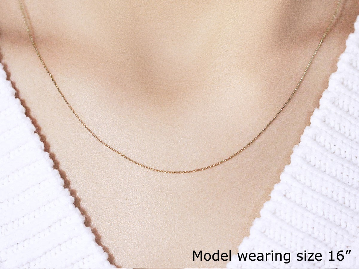 Chaîne à maillons câble en or jaune 14 carats (0,50 mm)