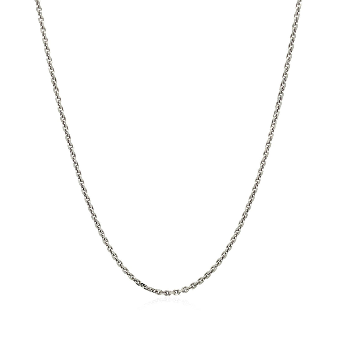 14k witgouden kabelschakelketting met diamantslijpsel (1,30 mm)