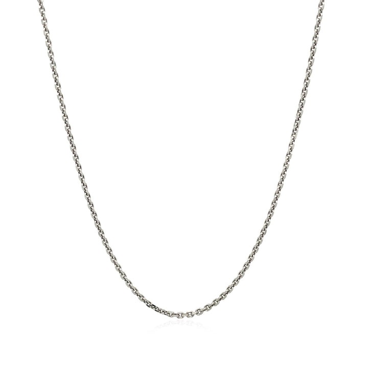 14k witgouden kabelschakelketting met diamantslijpsel (1,30 mm)