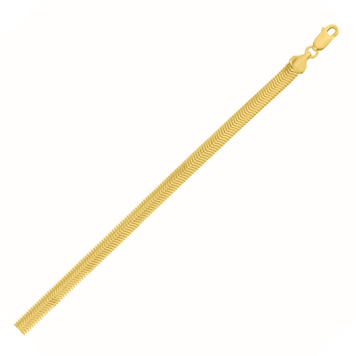 14K Yellow Gold Oval Snake Chain (5.30 mm)