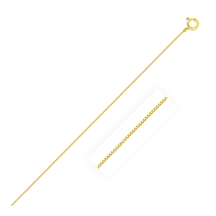 Chaîne classique en or jaune 14 carats (0,45 mm)