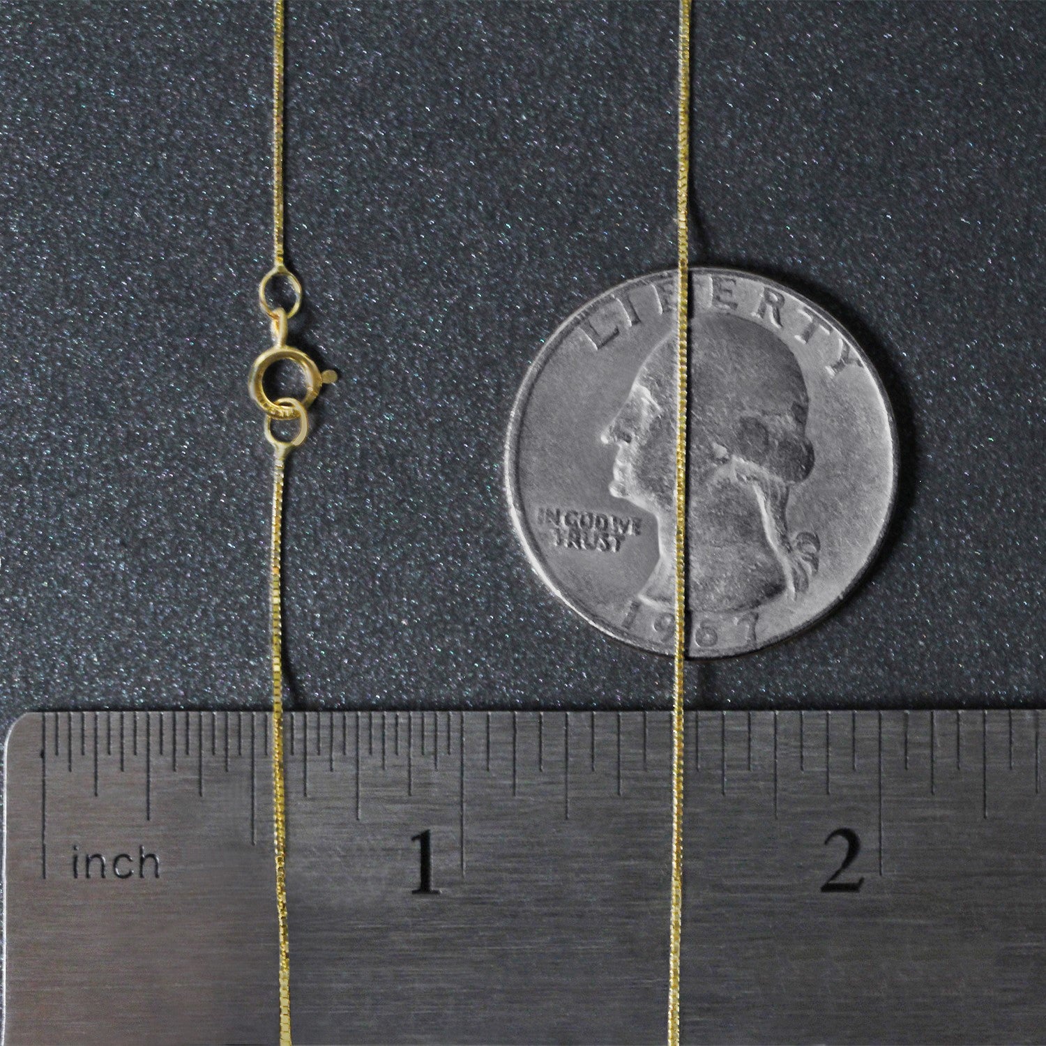 Chaîne classique en or jaune 14 carats (0,45 mm)