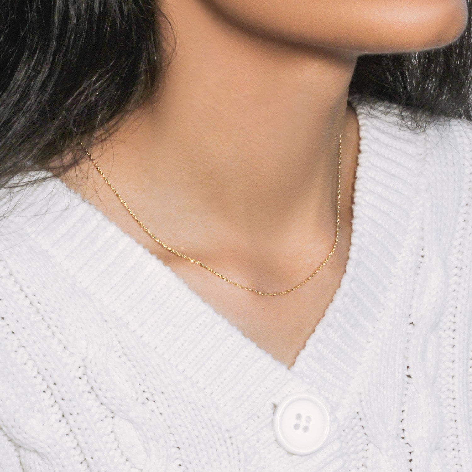 10k geelgouden Singapore-ketting (1,10 mm)