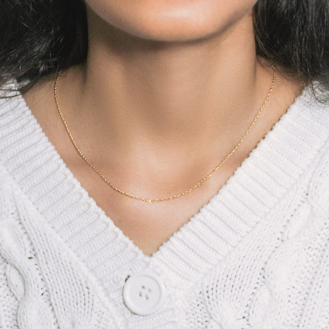 10k geelgouden Singapore-ketting (1,10 mm)