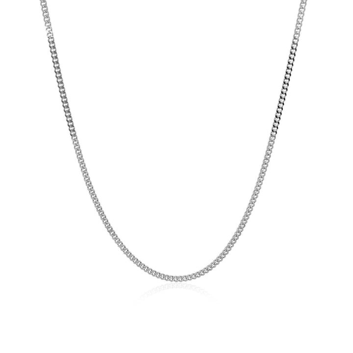 14k witgouden Gourmette-ketting (1,40 mm)