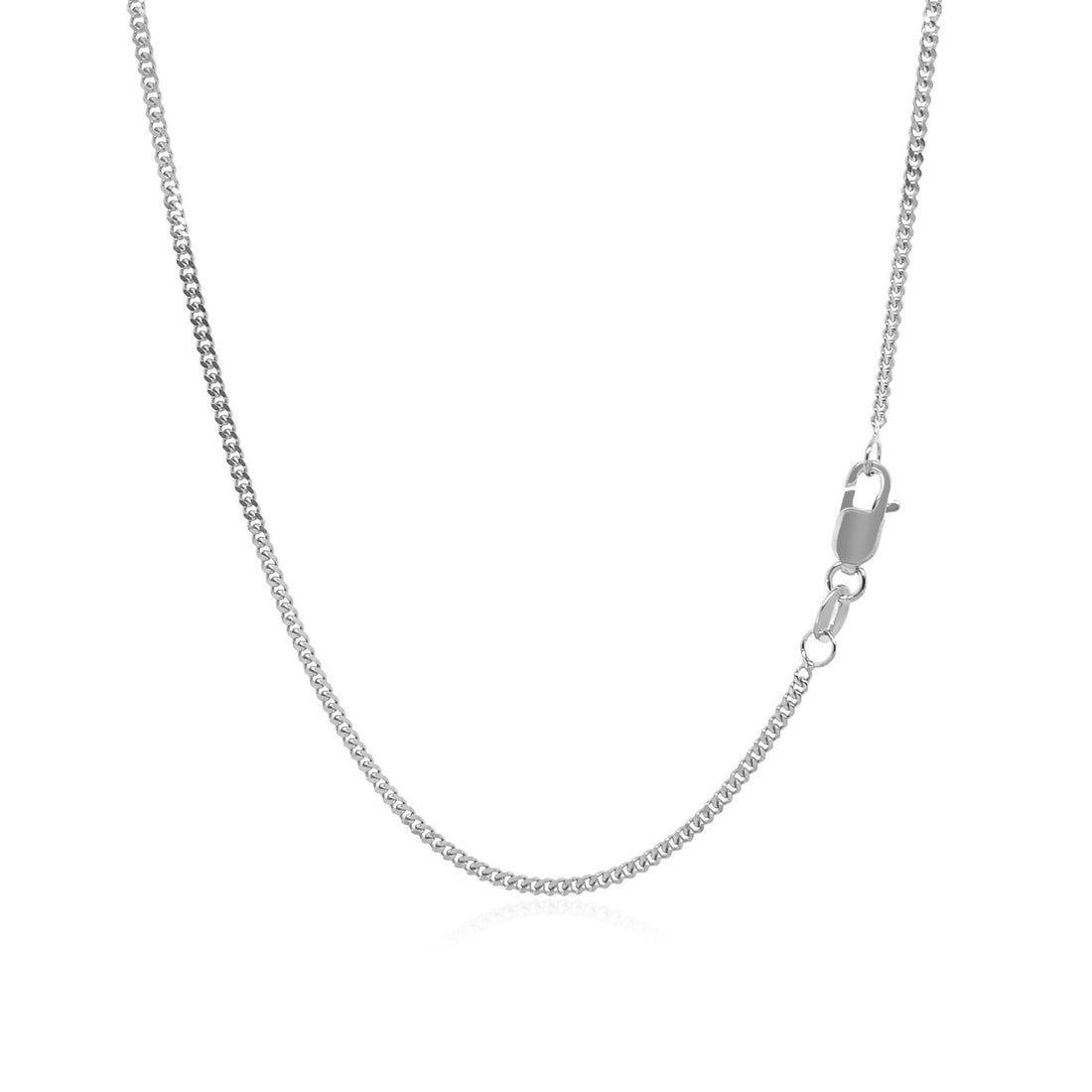 14k witgouden Gourmette-ketting (1,40 mm)