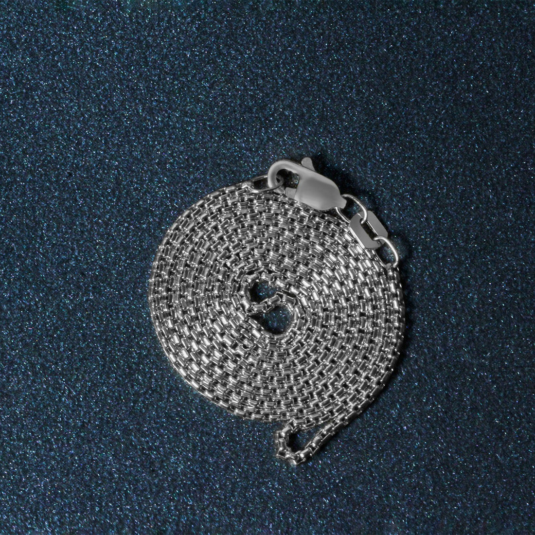 Chaîne à maillons ronds en or blanc 14 carats (1,3 mm)