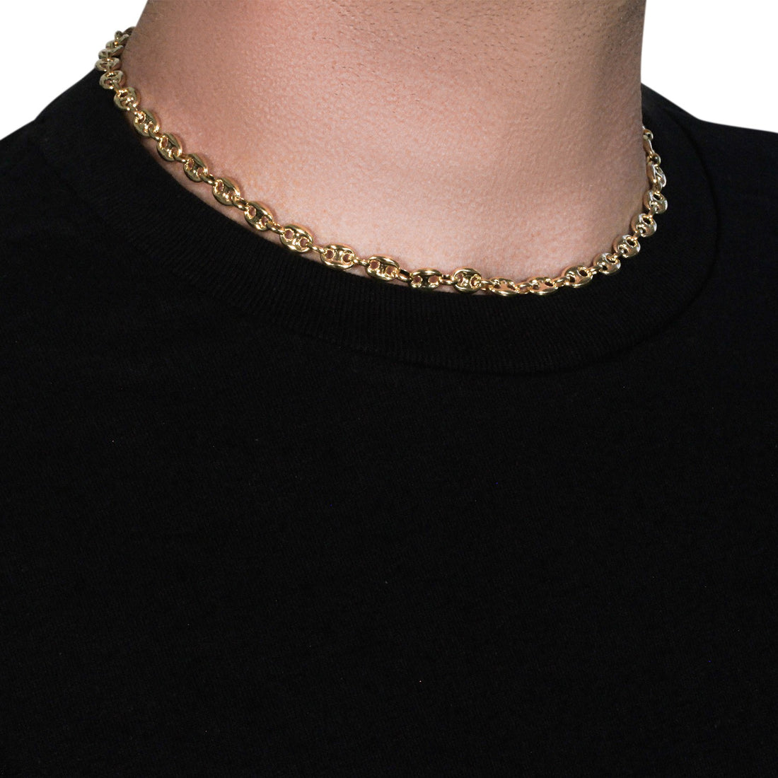 14k Yellow Gold Puffed Mariner Link Chain (6.80 mm)